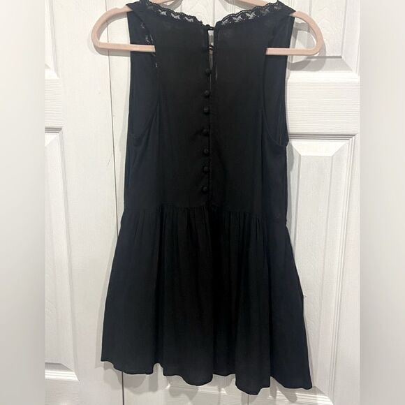 Kendall and Kylie pleated lace sleeveless black mini dress or top size S - Picture 5 of 12